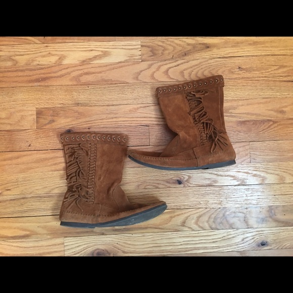 Vintage MINNETONKA brown suede boots❤️ - Picture 1 of 6